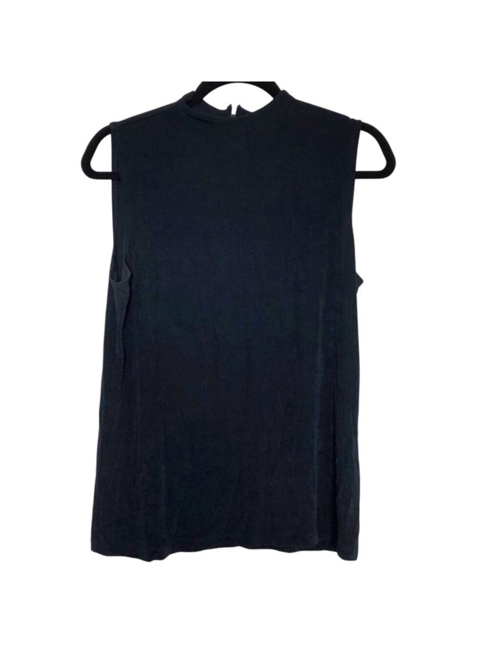 Travelers By Chico's Dark Navy Mock Neck Sleeveless Top 1